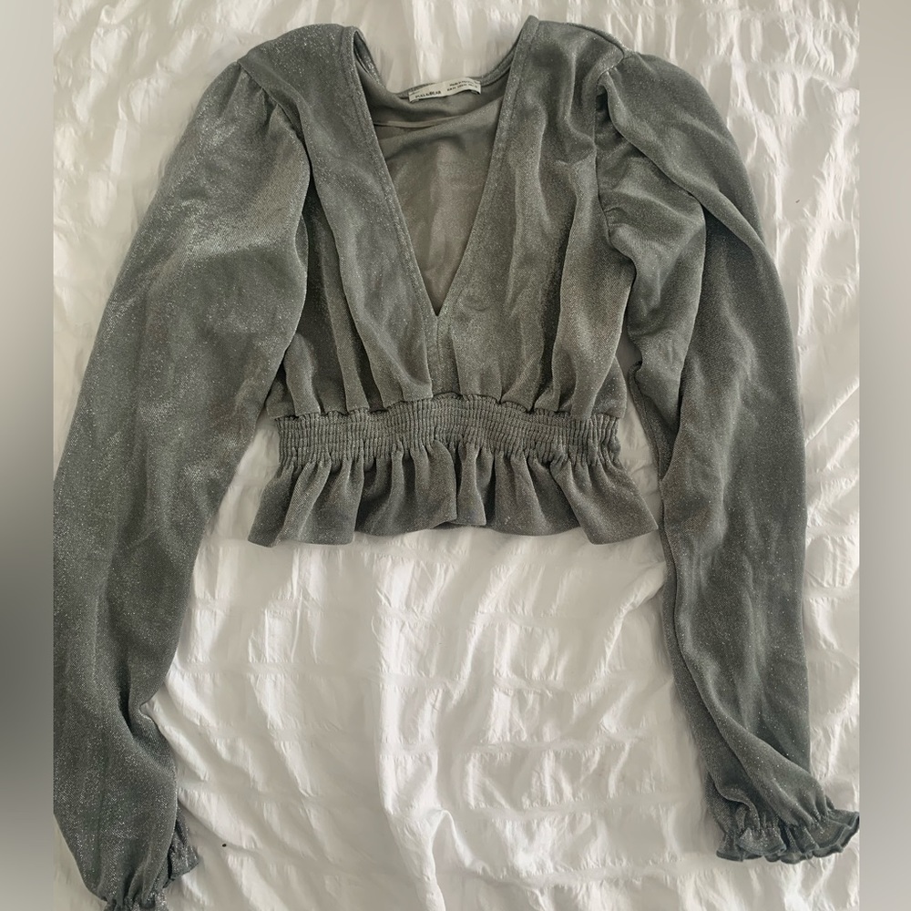 Sparkly Pull&Bear Cropped Top